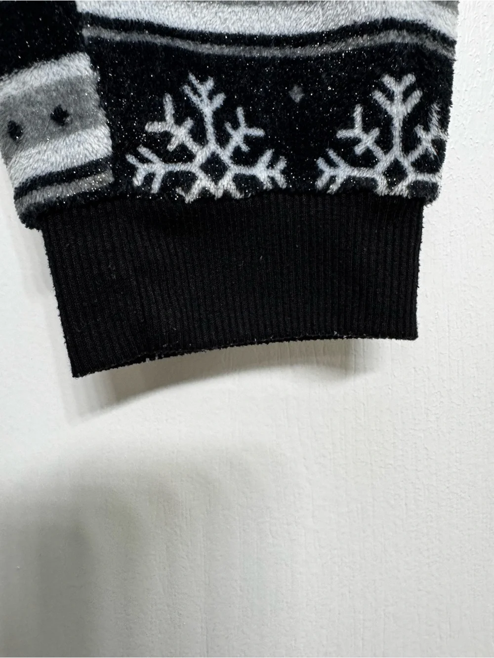 Justice Black & White Knit Lounge Pants with Snowflake Detail